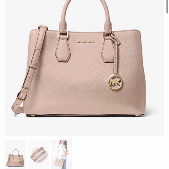 MICHAEL KORS 'Camille' Large Pebbled Leather Satchel - Picture 3 of 3